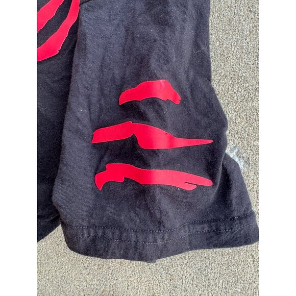 FWRD Denim Men’s T-Shirt & Shorts Black Red Graphic Print Set XL Cotton Casual P - Picture 7 of 12